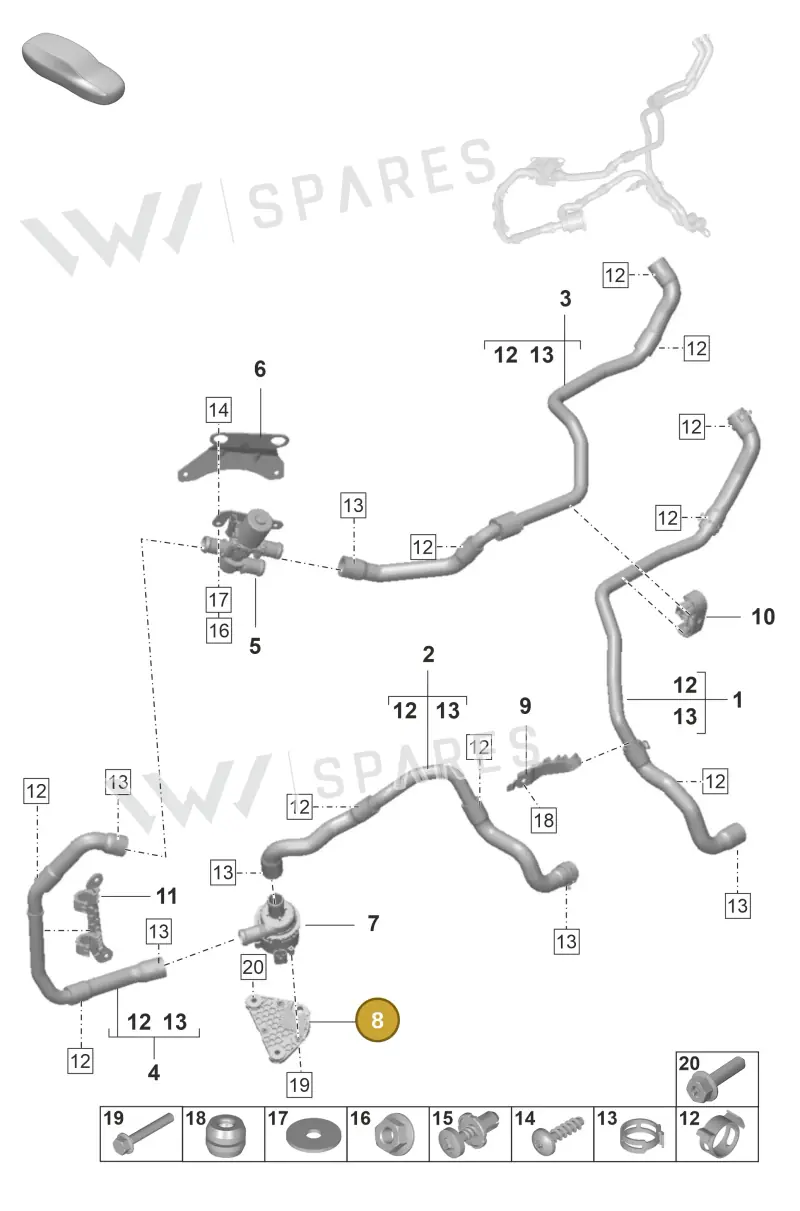 9A781959511 — Porsche Panamera (2023-2025) diagram p58813100, position 8