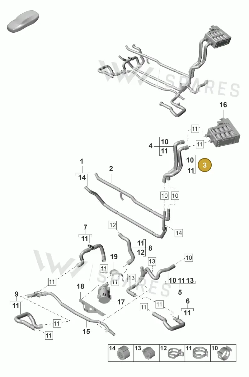 9A782052500 — Porsche Panamera (2020-2023) diagram p58815100, position 3