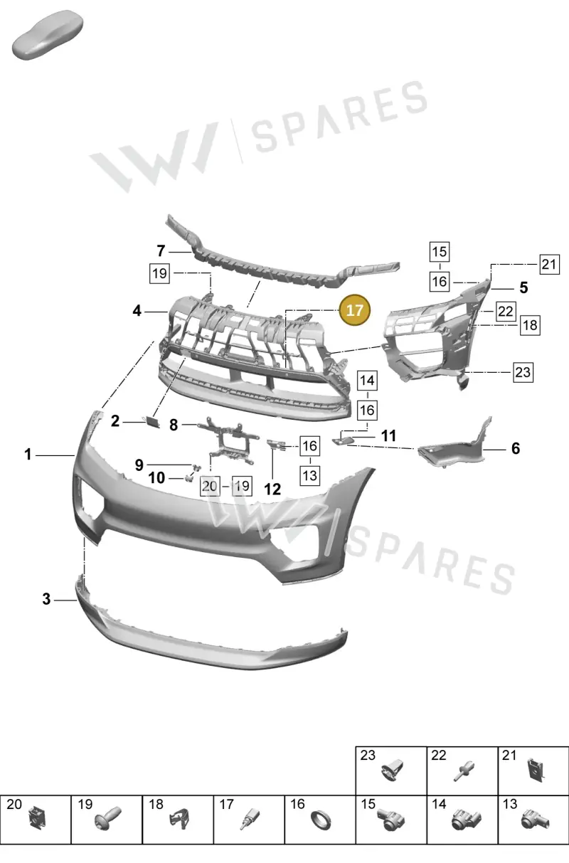 9A7820535 — Porsche Macan (2024-2024) diagram p61802000, position 17
