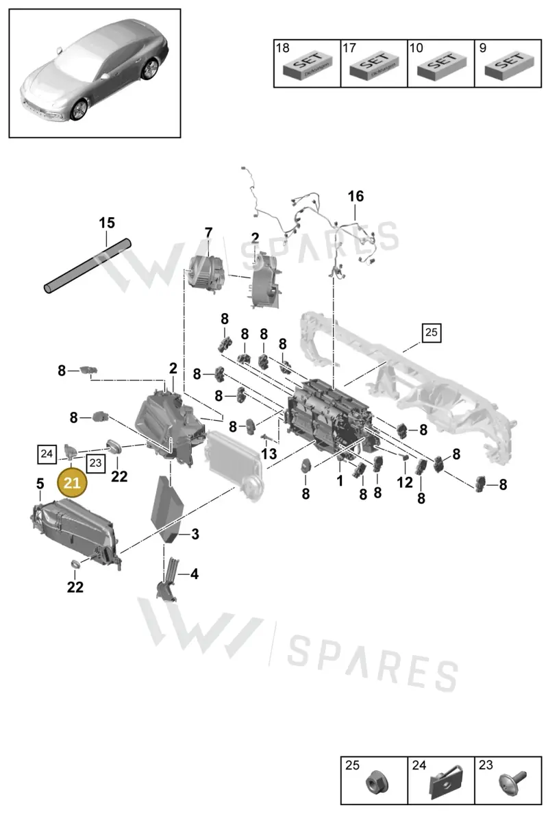 9A782076900 — Porsche Panamera (2016-2020) diagram p49814000, position 21