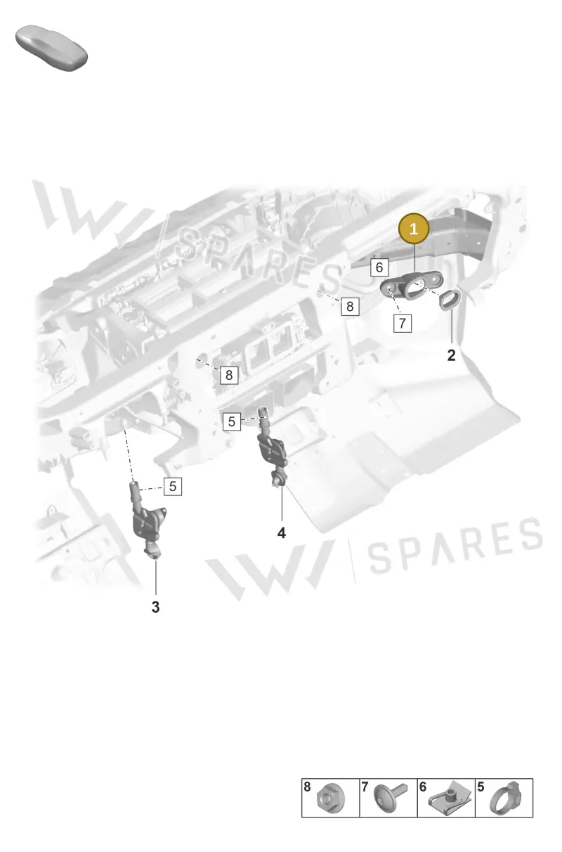 9A782076900 — Porsche Panamera (2020-2023) diagram p58814050, position 1