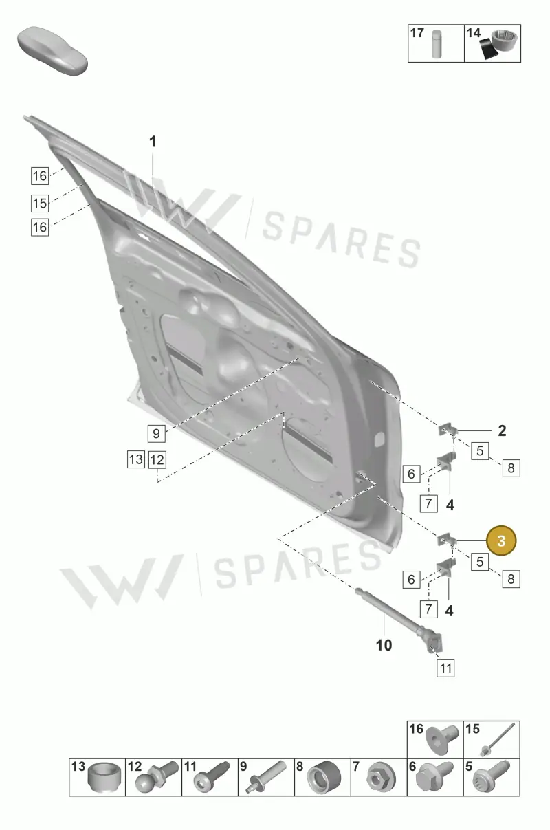 9A783340601 — Porsche Panamera 4 Hybrid (2020-2023) diagram p58804000, position 3