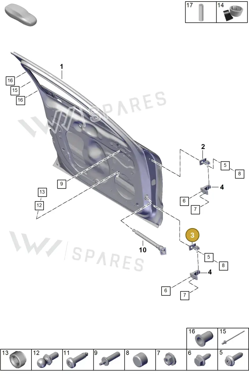 9A783340601 — Porsche Panamera (2023-) diagram p62804000, position 3