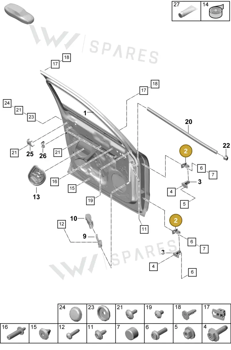 9A783340601 — Porsche Cayenne Hybrid Coupe (2023-) diagram p60804000, position 2