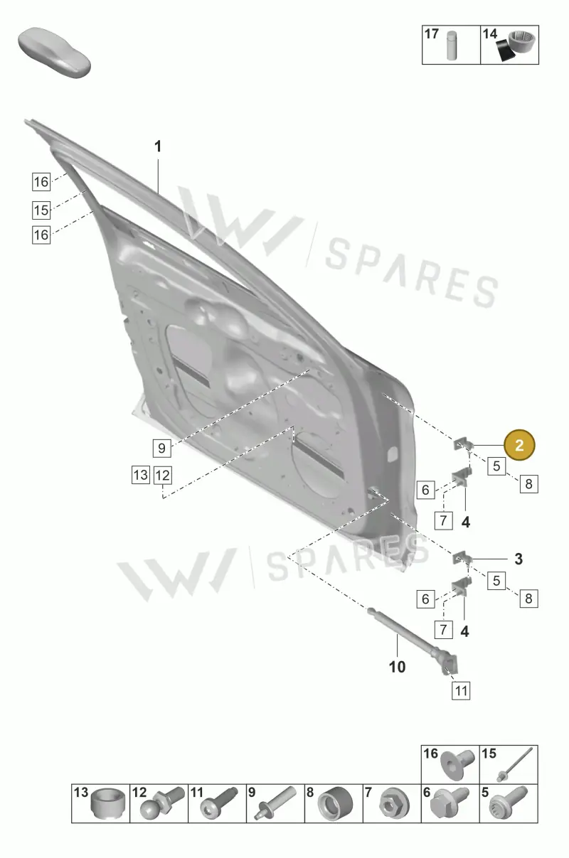 9A783340801 — Porsche Panamera 4 Hybrid (2020-2023) diagram p58804000, position 2