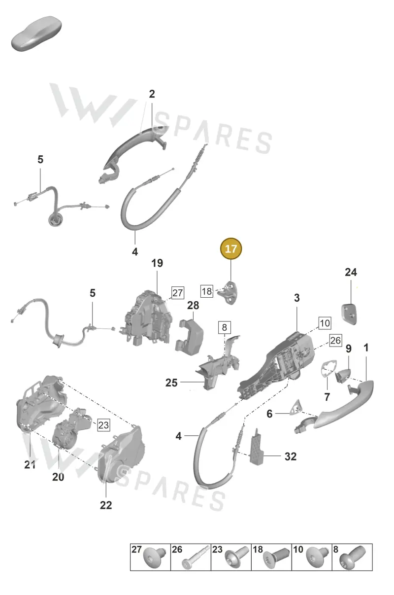 9A783703300 — Porsche Panamera 4 Hybrid (2020-2023) diagram p58804100, position 17