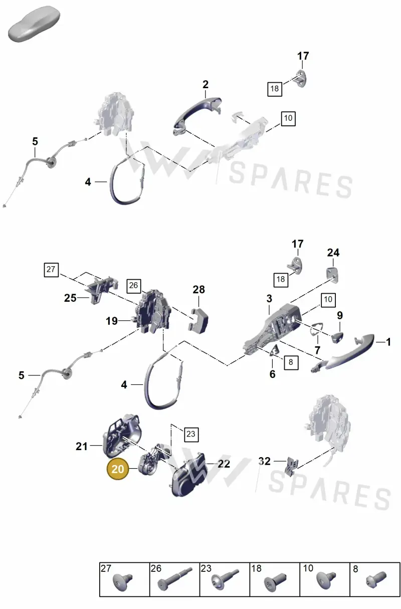 9A7837059 — Porsche Panamera (2023-2025) diagram p62804200, position 20