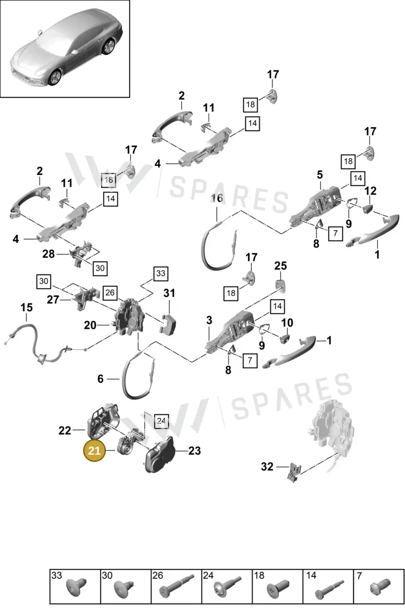 9A7837060 — Porsche Panamera (2016-2020) diagram p49804005, position 21