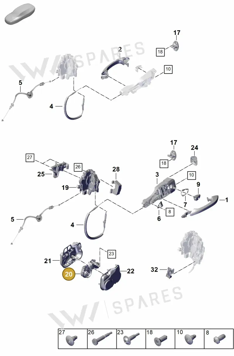 9A7837060 — Porsche Panamera (2023-2025) diagram p62804200, position 20