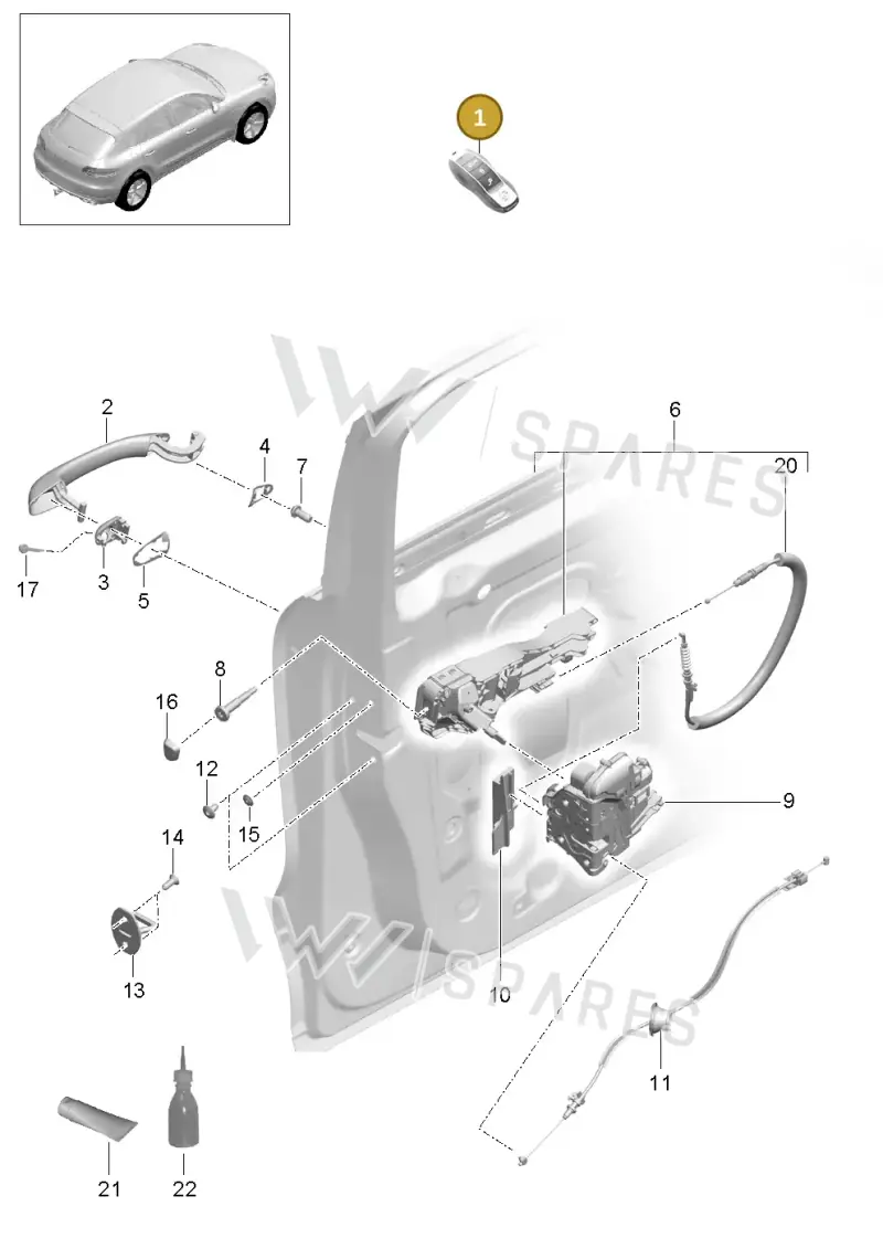 9A783721606 — Porsche Macan (2013-2018) diagram p44804010, position 1