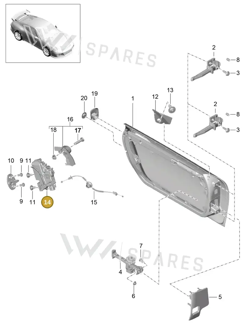 9A783741505 — Porsche 911 (2013-2020) diagram p41804000, position 14