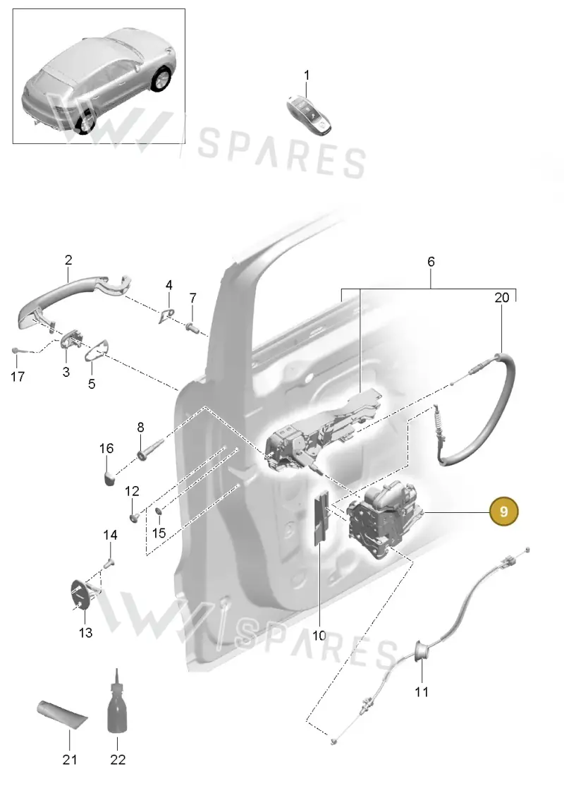 9A783761601 — Porsche Macan (2013-2018) diagram p44804010, position 9