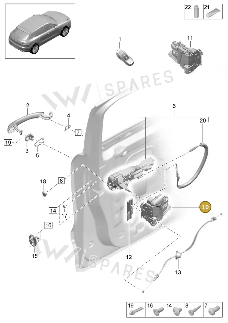 9A783761601 — Porsche Macan (2018-2022) diagram p52000200, position 10