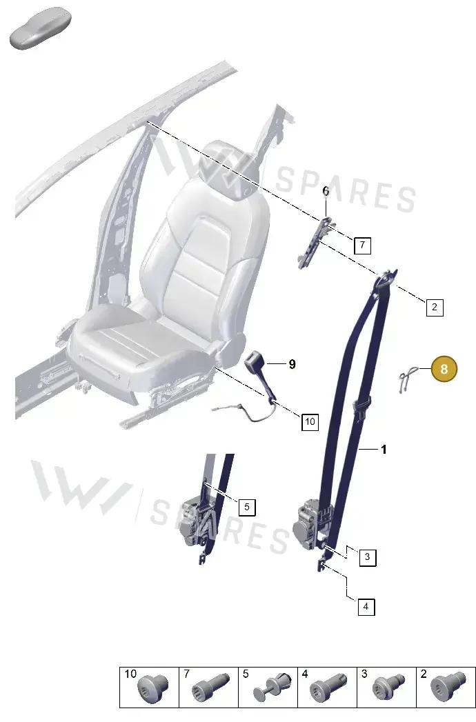 9A785781700 — Porsche Cayenne Coupe (2023-2023) diagram p60812000, position 8
