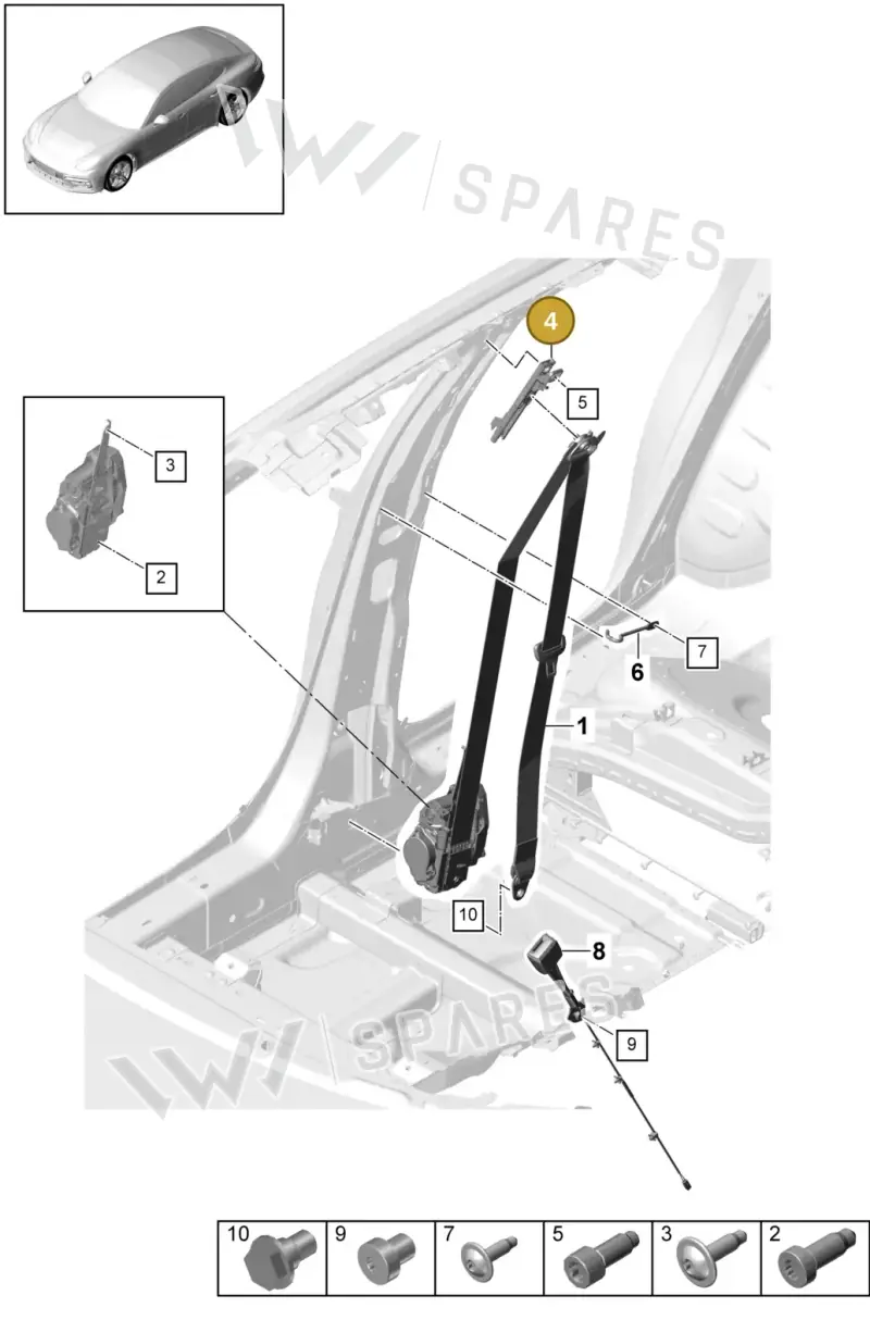 9A785781900 — Porsche Panamera (2016-2020) diagram p49812000, position 4
