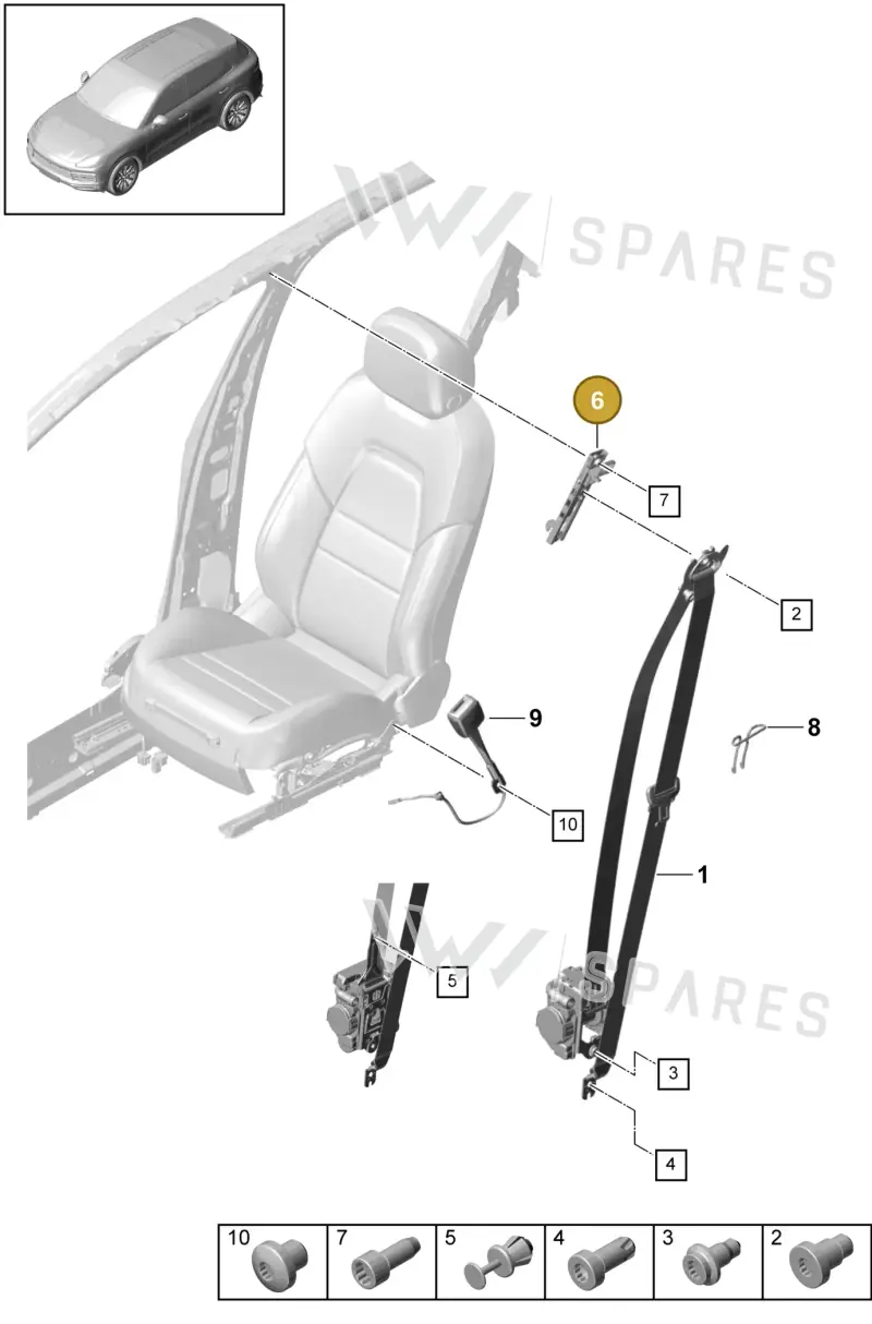9A785781900 — Porsche Cayenne (2017-2023) diagram p51812000, position 6