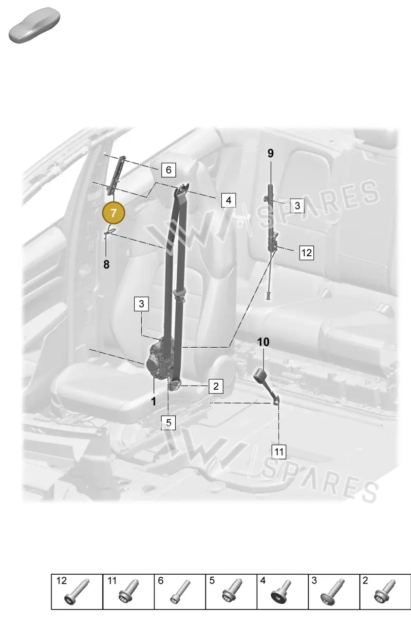 9A785781900 — Porsche Macan (2024-2024) diagram p61812000, position 7