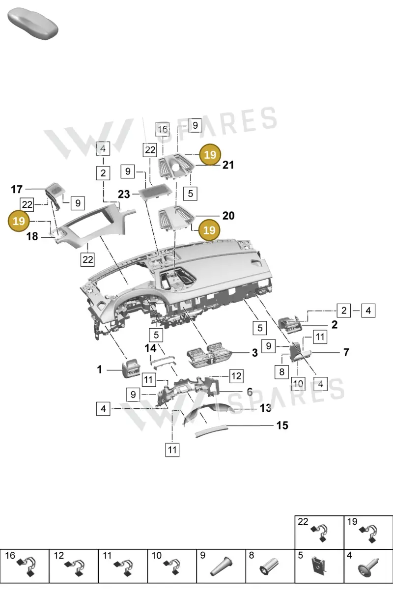 9A7867947 — Porsche Macan (2024-2024) diagram p61809050, position 19