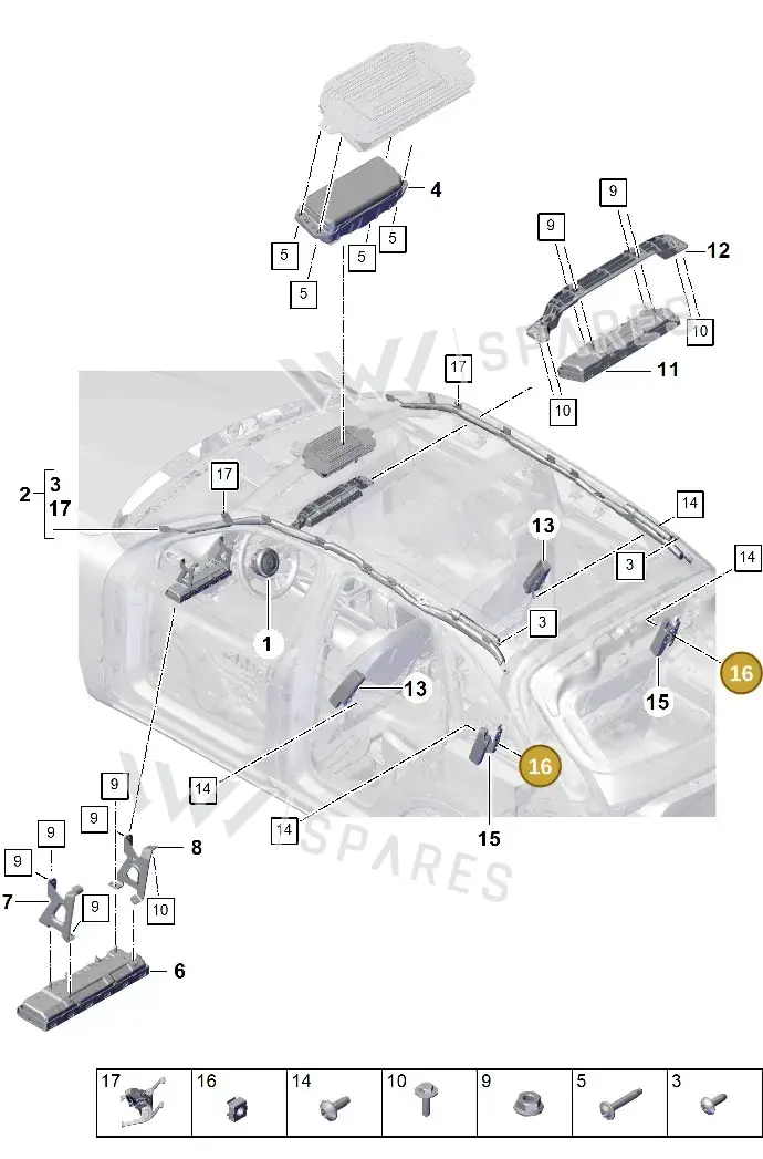 9A788133500 — Porsche Cayenne Coupe (2023-2023) diagram p60812500, position 16