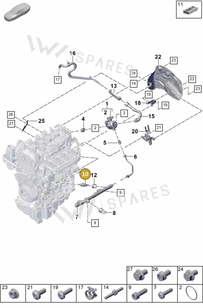 9A7906036A — Porsche Cayenne Coupe (2023-2023) diagram p60107000, position 10