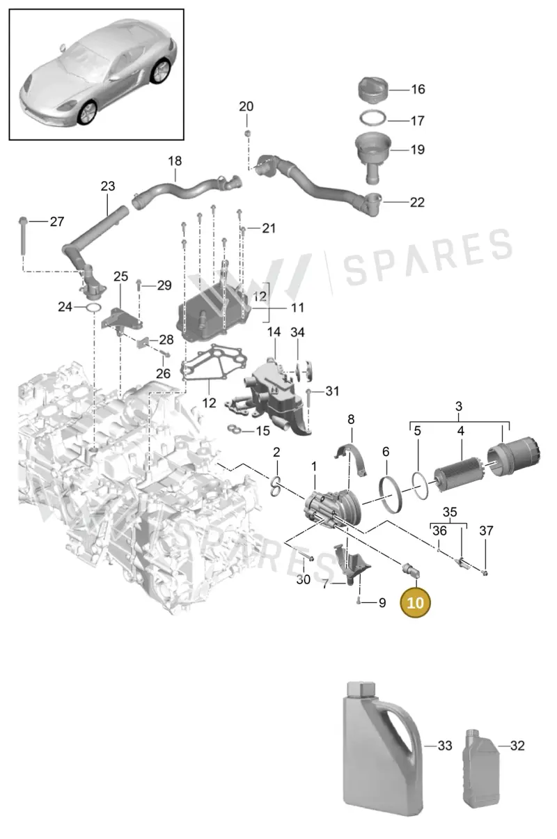 9A790605406 — Porsche Cayman (2016-) diagram p50104005, position 10