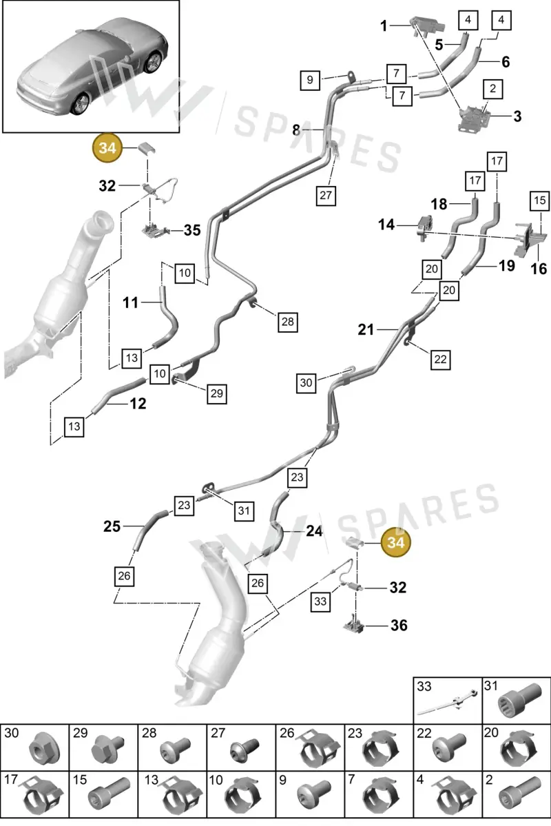9A7906099 — Porsche Panamera (2016-2020) diagram p49202155, position 34