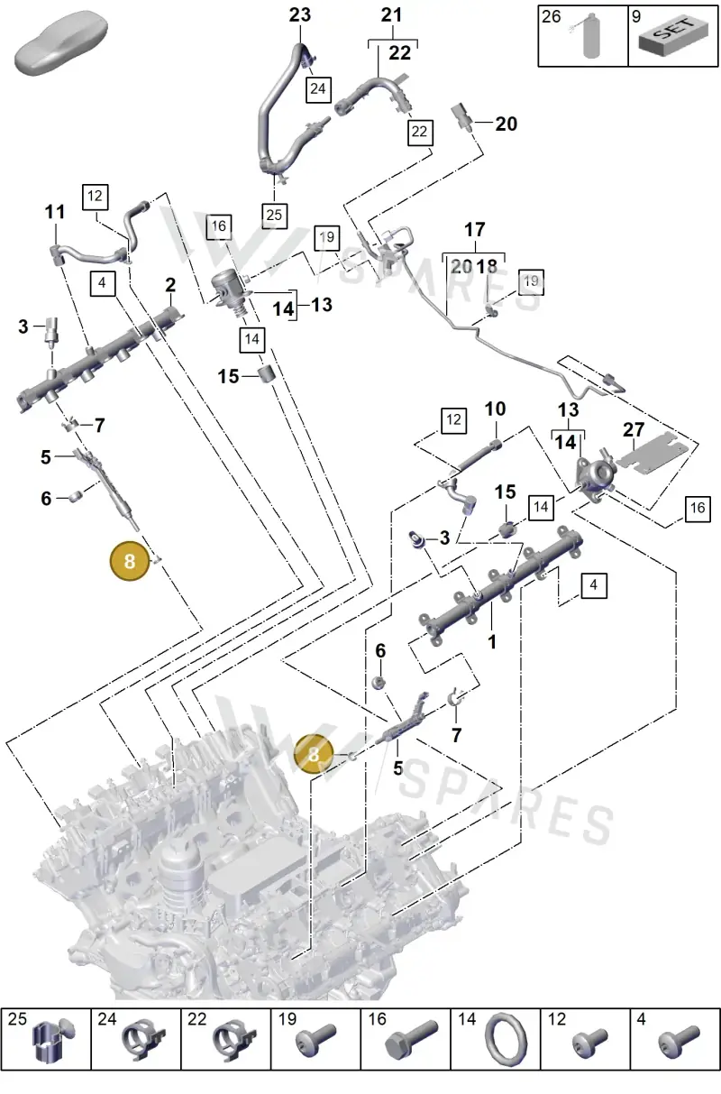 9A790618900 — Porsche Cayenne Coupe (2023-2023) diagram p60107020, position 8