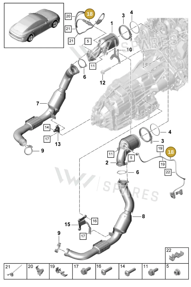 9A790626552 — Porsche Panamera (2016-2020) diagram p49202060, position 18