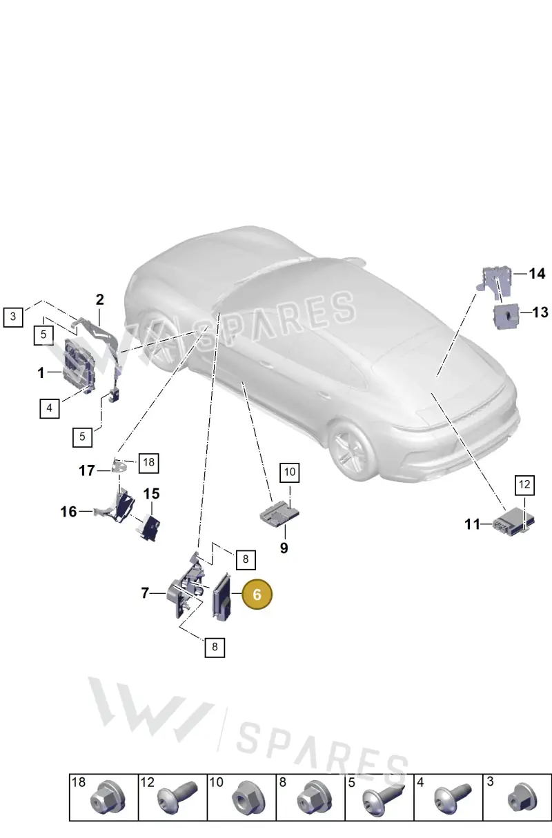 9A7906555 — Porsche Panamera (2023-2025) diagram p62901000, position 6