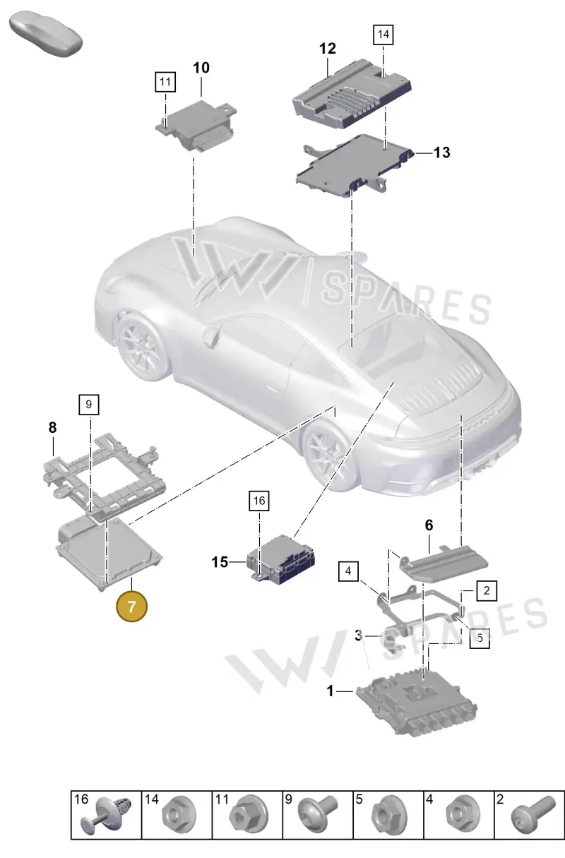 9A7906555 — Porsche 911 (2024-2025) diagram p63901000, position 7