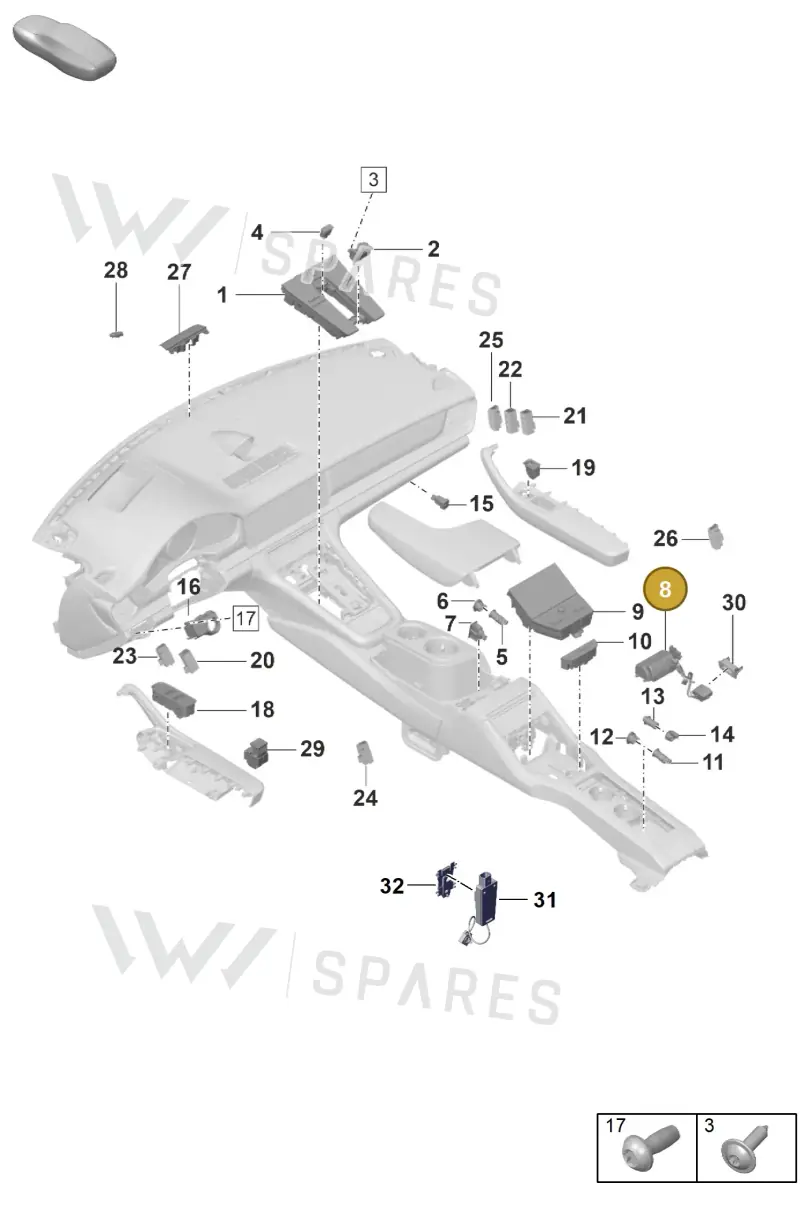 9A790715510 — Porsche Panamera (2020-2023) diagram p58903010, position 8