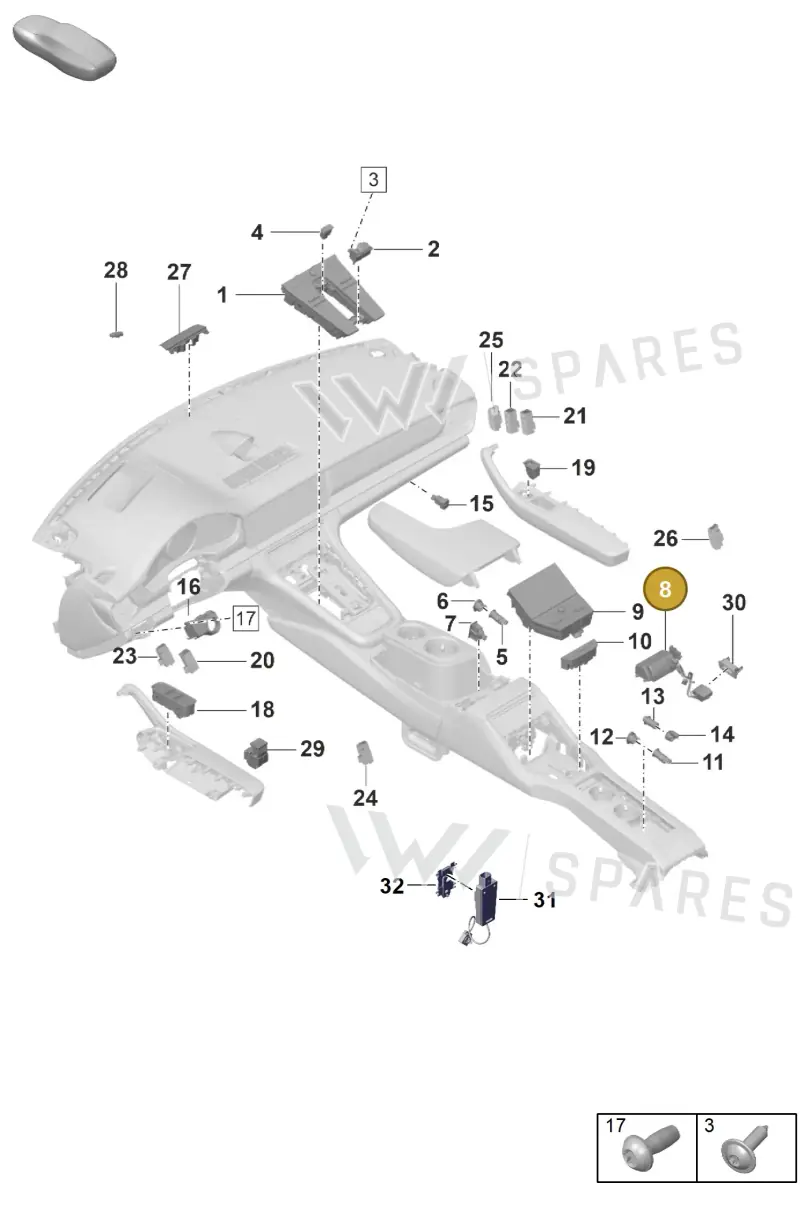 9A790715512 — Porsche Panamera (2020-2023) diagram p58903010, position 8