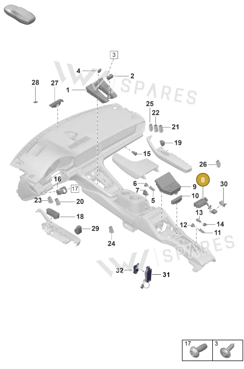 9A790715515 — Porsche Panamera (2020-2023) diagram p58903010, position 8