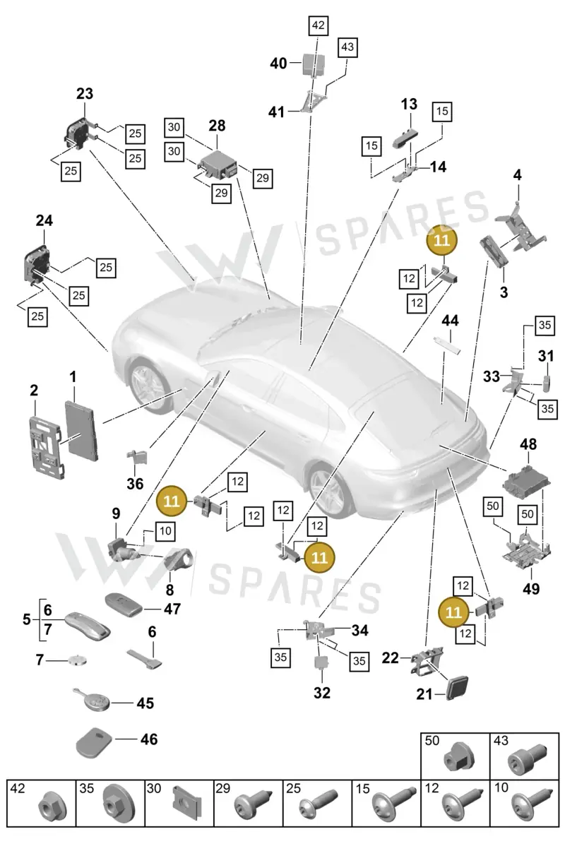 9A790724700 — Porsche Panamera (2016-2020) diagram p49901004, position 11