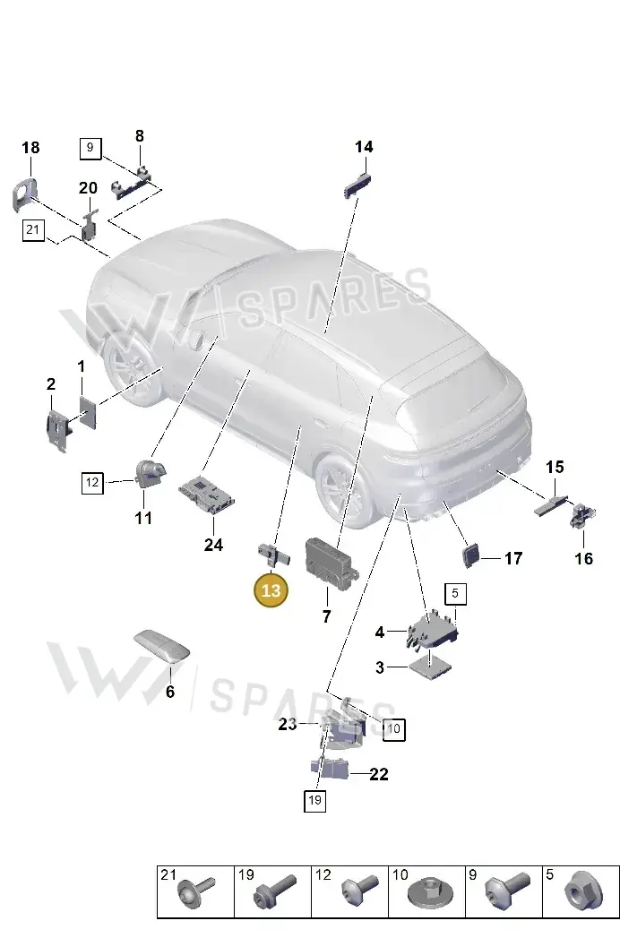 9A790724700 — Porsche Cayenne Coupe (2023-2023) diagram p60901300, position 13