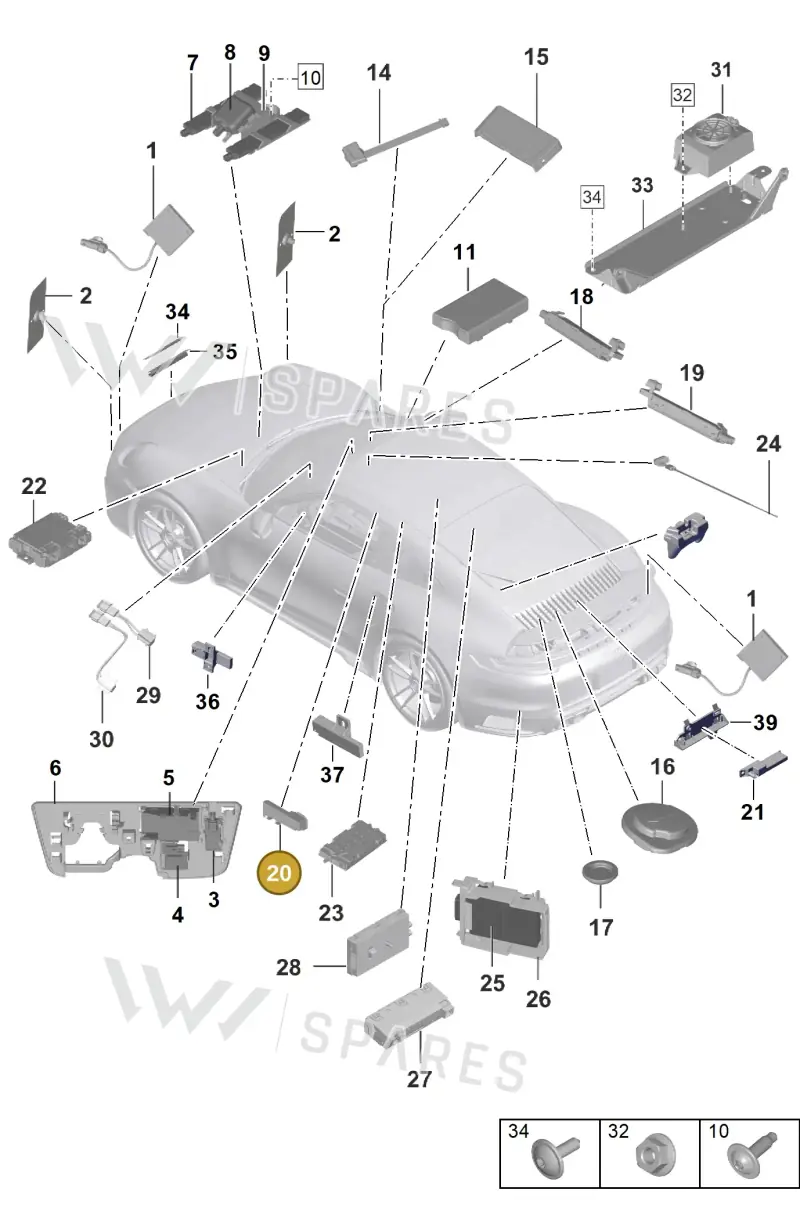 9A790724710 — Porsche 911 (2020-2022) diagram p57912000, position 20