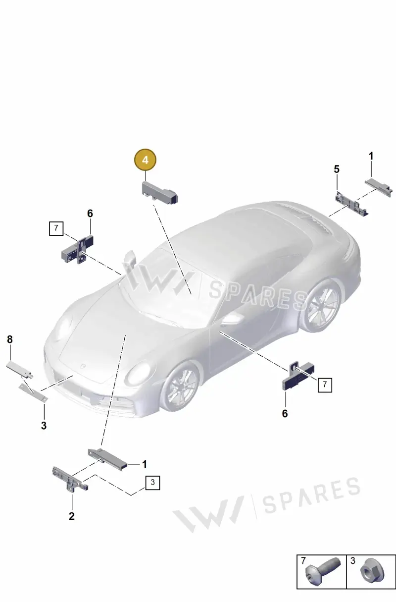 9A790724710 — Porsche 911 (2024-2025) diagram p63911400, position 4