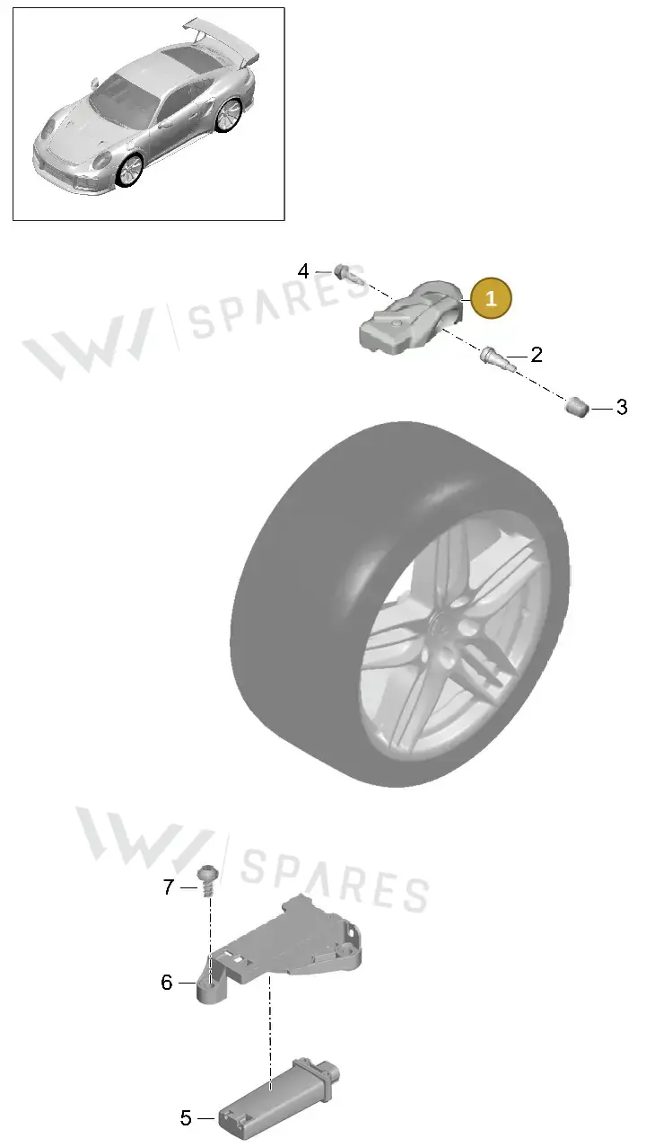 9A790727503 — Porsche GT2 RS Clubsport (2013-2020) diagram p42601008, position 1