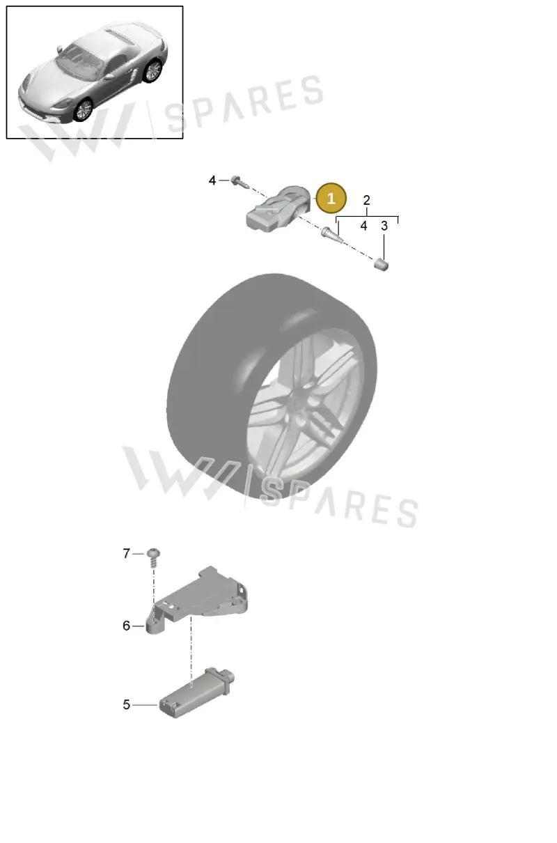 9A790727503 — Porsche Boxster (2016-) diagram p48601005, position 1