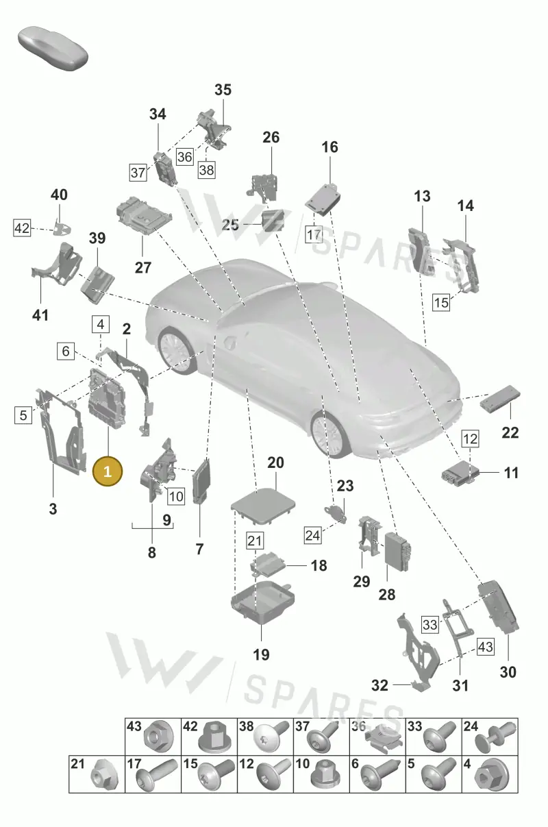 9A790730930 — Porsche Panamera (2020-2023) diagram p58901003, position 1