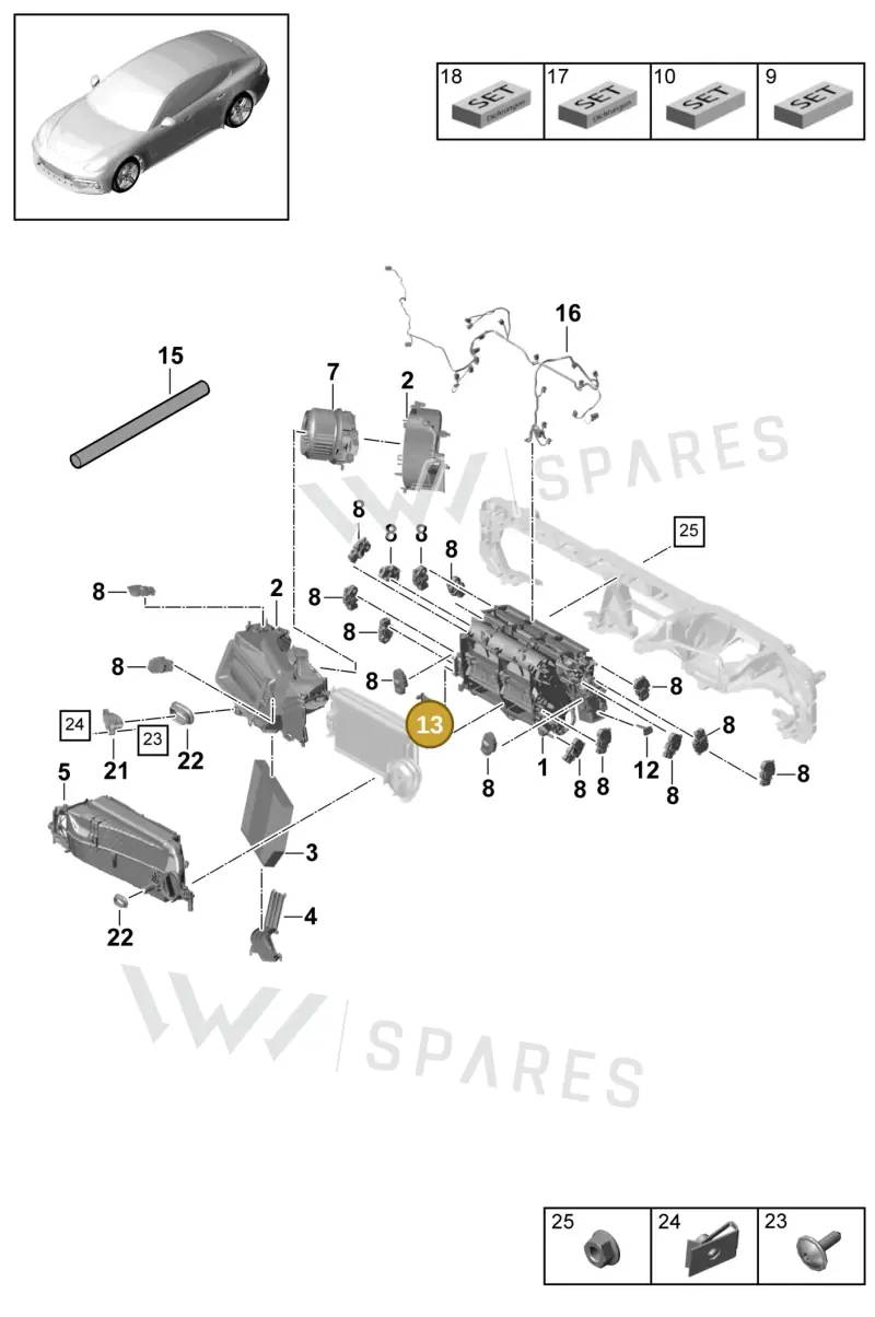 9A790754300 — Porsche Panamera (2016-2020) diagram p49814000, position 13