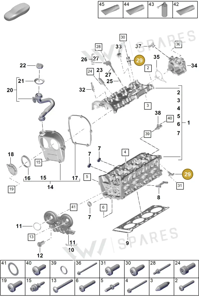 9A7907601 — Porsche Cayenne Coupe (2023-2023) diagram p60103000, position 29