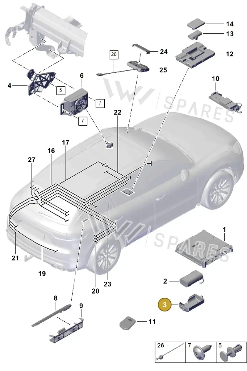 9A7907729 — Porsche Cayenne (2017-2023) diagram p51911024, position 3