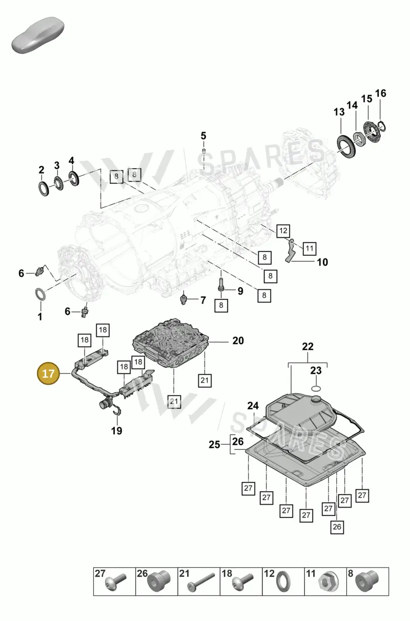 9A790799801 — Porsche Panamera (2020-2023) diagram p58320100, position 17