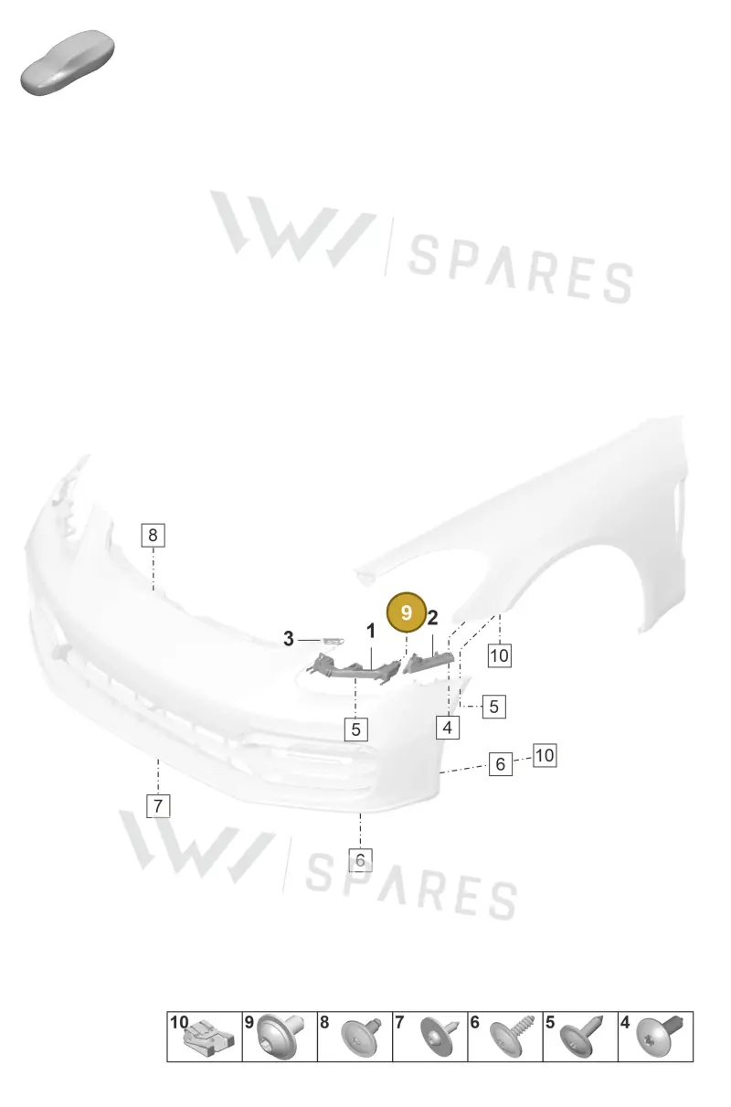 9A791166901 — Porsche Panamera (2020-2023) diagram p58802200, position 9