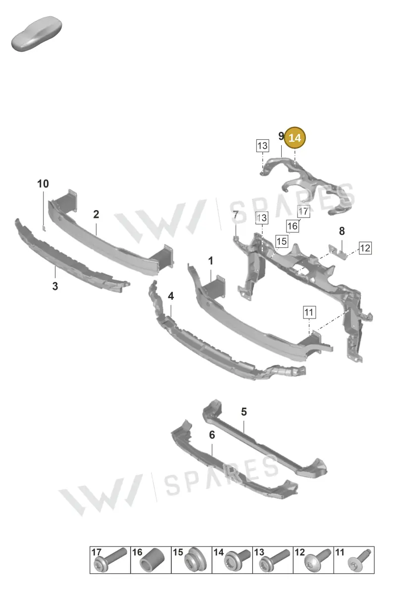 9A791194602 — Porsche Panamera (2020-2023) diagram p58802400, position 14