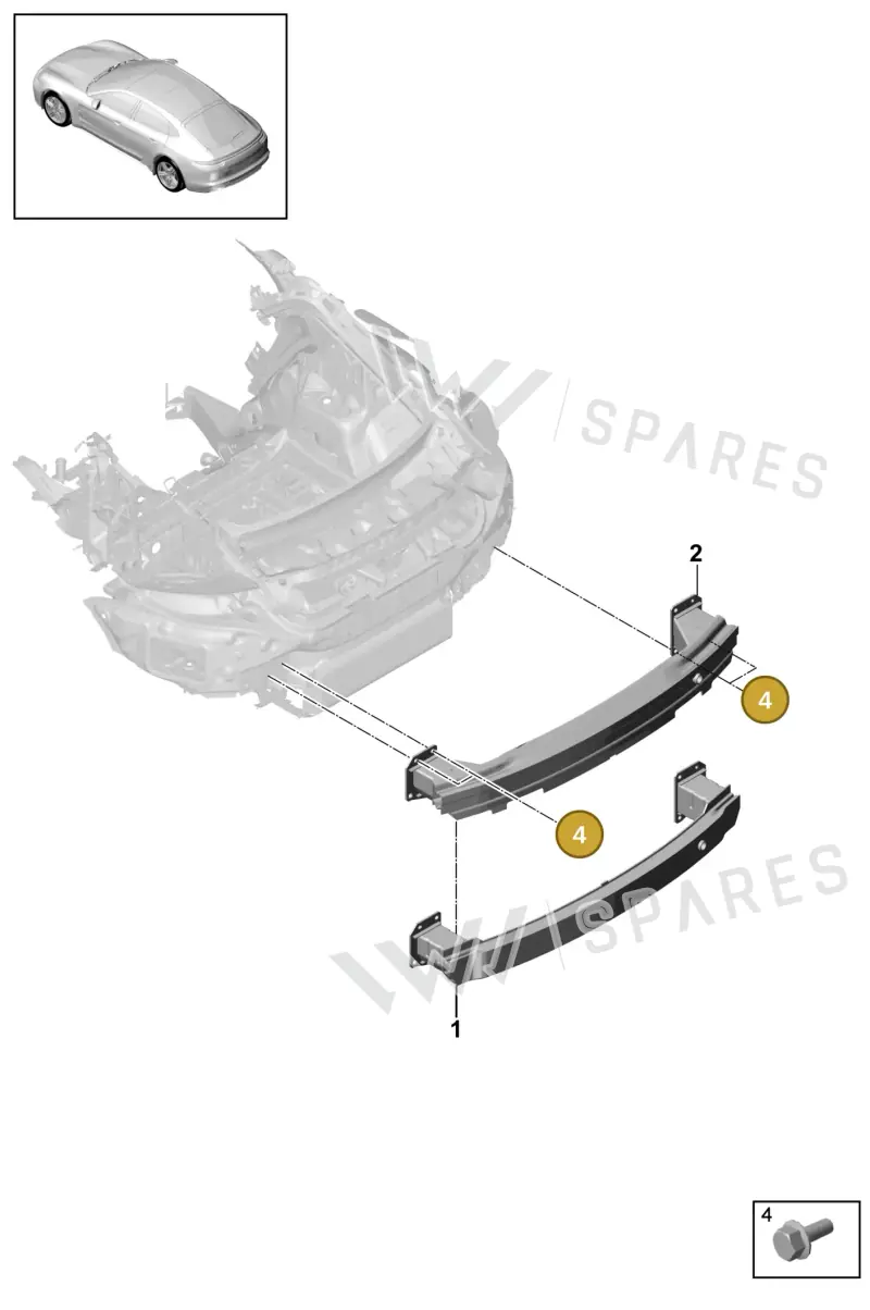 9A791196402 — Porsche Panamera (2016-2020) diagram p49802090, position 4