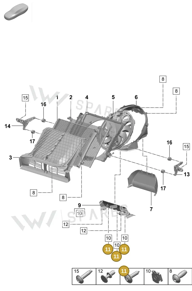 9A791251601 — Porsche Macan (2024-2024) diagram p61155200, position 11
