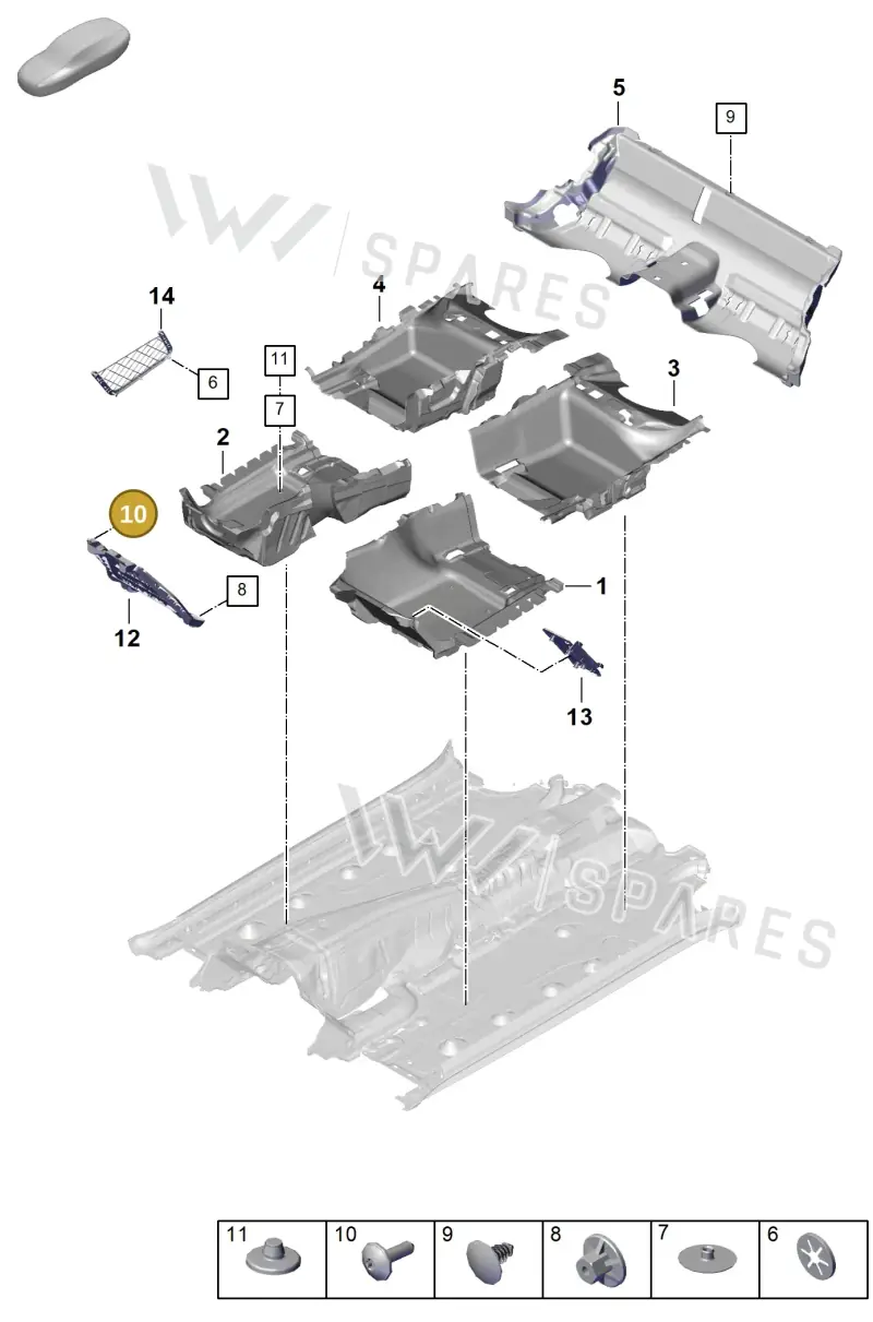 9A791261301 — Porsche Panamera (2023-2025) diagram p62807100, position 10