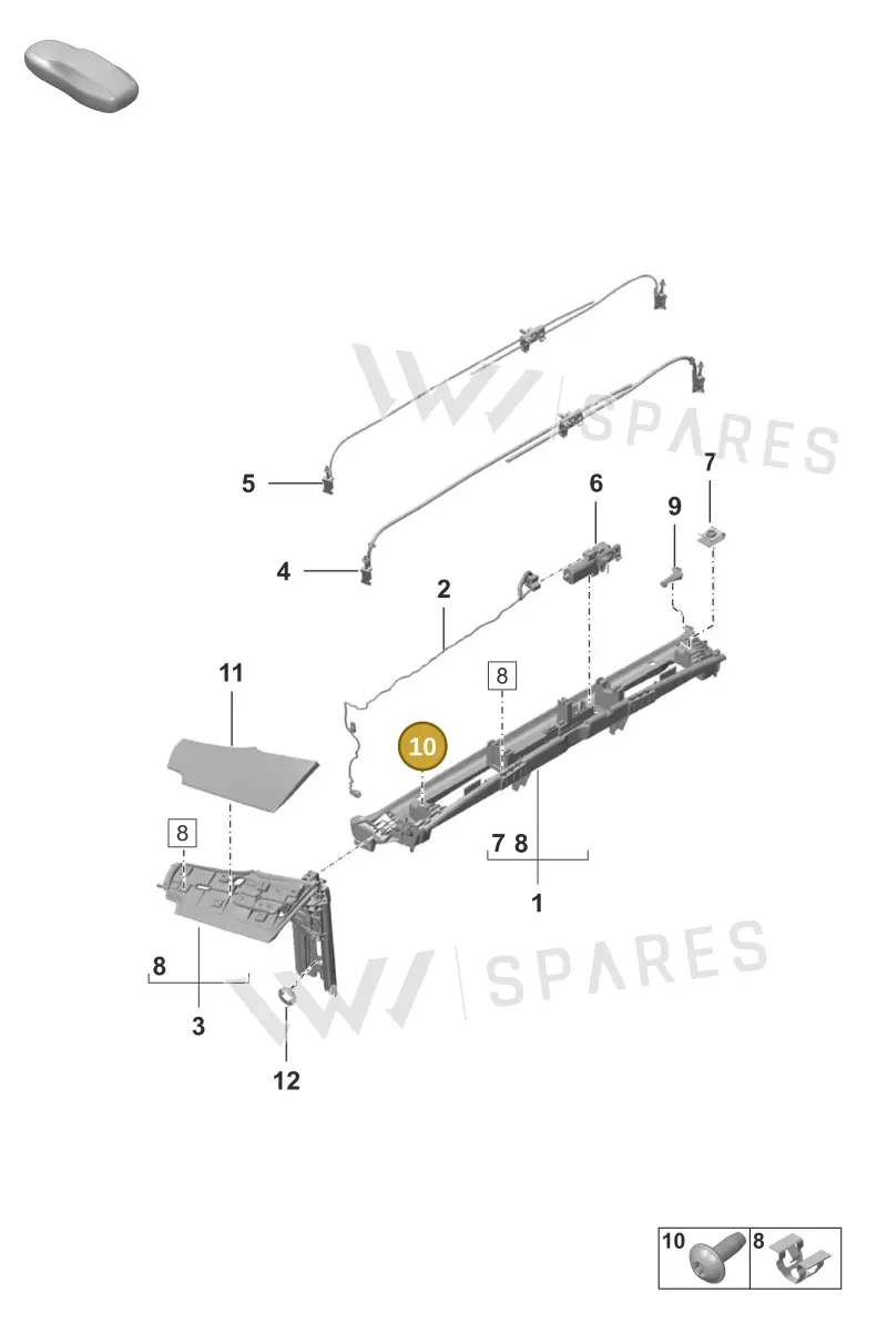 9A791261301 — Porsche 911 (2024-2025) diagram p53811400, position 10
